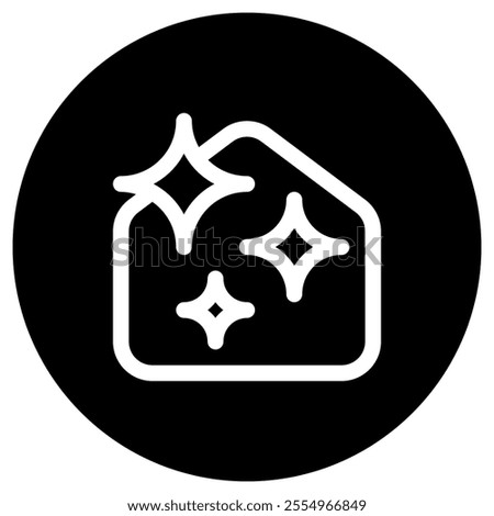 Editable clean house with sparkles vector icon. Part of a big icon set family. Perfect for web and app interfaces, presentations, infographics, etc