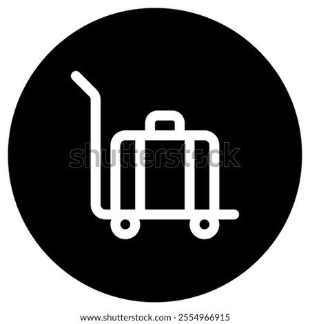 Editable baggage trolley, baggage cart vector icon. Part of a big icon set family. Perfect for web and app interfaces, presentations, infographics, etc