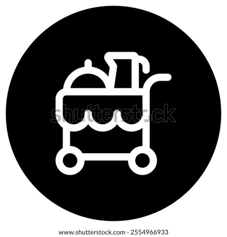 Editable food trolley, room service, food cart vector icon. Part of a big icon set family. Perfect for web and app interfaces, presentations, infographics, etc