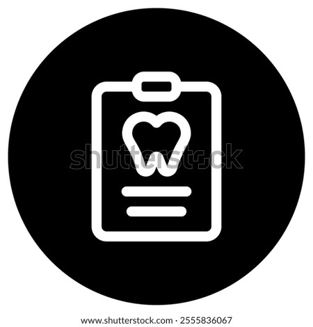 Editable dental health record vector icon. Dentistry, healthcare, medical. Part of a big icon set family. Perfect for web and app interfaces, presentations, infographics, etc