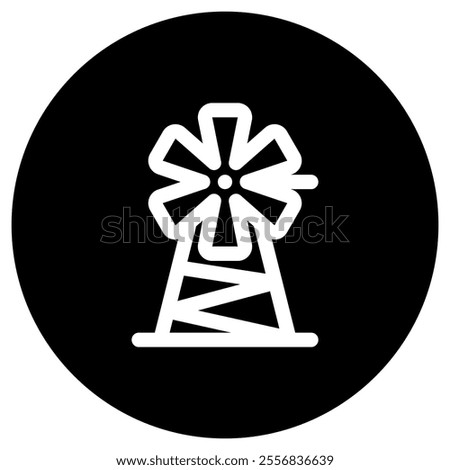 Editable windmill vector icon. Farm, building, structure. Part of a big icon set family. Perfect for web and app interfaces, presentations, infographics, etc