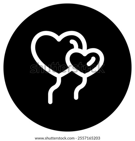 Editable hearts balloon vector icon. Wedding, valentine, love, celebration. Part of a big icon set family. Perfect for web and app interfaces, presentations, infographics, etc