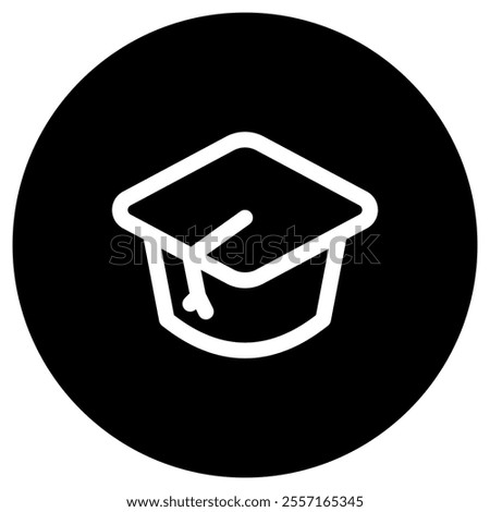 Editable mortarboard hat, cap vector icon. Education, college, graduation. Part of a big icon set family. Perfect for web and app interfaces, presentations, infographics, etc