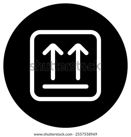 Editable this side up sign vector icon. Shipping, delivery, e-commerce, transport, logistics. Part of a big icon set family. Perfect for web and app interfaces, presentations, infographics, etc