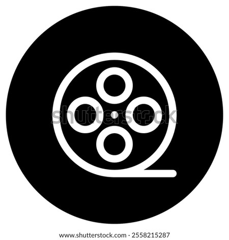 Editable film reel, movie roll vector icon. Movie, cinema, entertainment. Part of a big icon set family. Perfect for web and app interfaces, presentations, infographics, etc