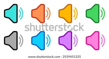 Vector volume, speaker, megaphone icon. Perfect for app and web interfaces, infographics, presentations, marketing, etc.