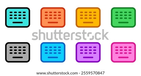 Editable vector wireless keyboard icon. Black, line style, transparent white background. Part of a big icon set family. Perfect for web and app interfaces, presentations, infographics, etc