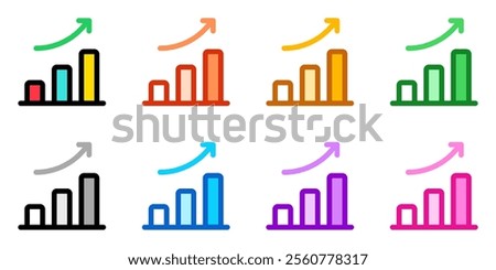 Editable bar chart, investment profit vector icon. Part of a big icon set family. Perfect for web and app interfaces, presentations, infographics, etc