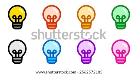 Editable lightbulb vector icon. Property, real estate, construction, mortgage, interiors. Part of a big icon set family. Perfect for web and app interfaces, presentations, infographics, etc