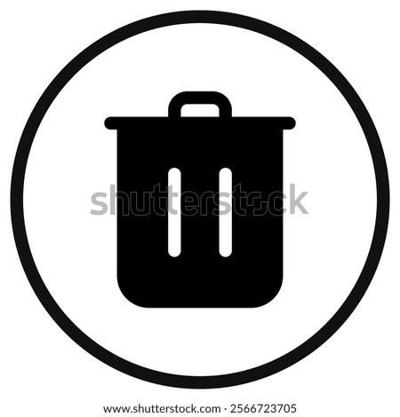 Editable vector delete trash recycle bin icon. Black, line style, transparent white background. Part of a big icon set family. Perfect for web and app interfaces, presentations, infographics, etc