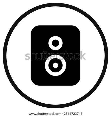 Editable vector loudspeaker amplifier icon. Black, transparent white background. Part of a big icon set family. Perfect for web and app interfaces, presentations, infographics, etc