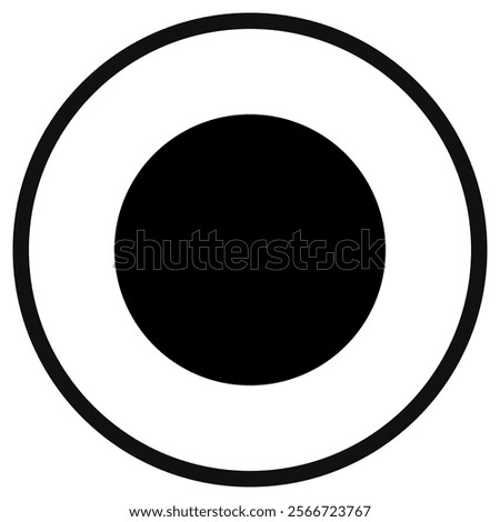 Editable vector record button icon. Black, transparent white background. Part of a big icon set family. Perfect for web and app interfaces, presentations, infographics, etc