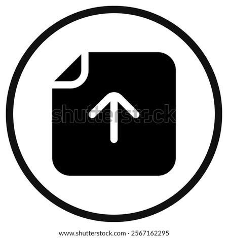 Editable vector upload file icon. Black, line style, transparent white background. Part of a big icon set family. Perfect for web and app interfaces, presentations, infographics, etc