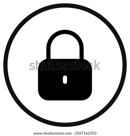 Editable vector lock padlock encryption password icon. Black, line style, white background. Part of a big icon set family. Perfect for web and app interfaces, presentations, infographics, etc