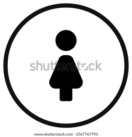 Editable female restroom vector icon. Part of a big icon set family. Perfect for web and app interfaces, presentations, infographics, etc