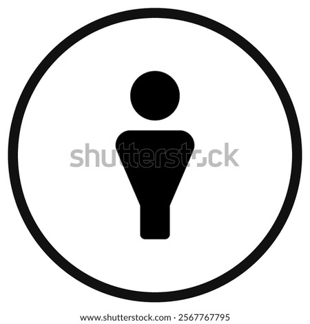 Editable male restroom vector icon. Part of a big icon set family. Perfect for web and app interfaces, presentations, infographics, etc