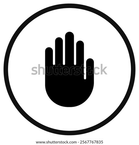 Editable stop, sign language vector icon. Part of a big icon set family. Perfect for web and app interfaces, presentations, infographics, etc