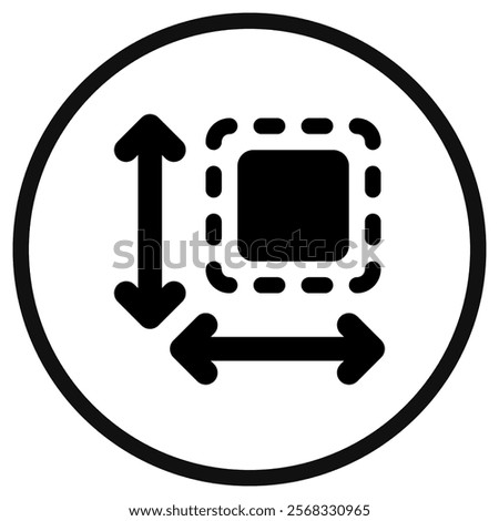 Editable size, area measurement vector icon. Part of a big icon set family. Perfect for web and app interfaces, presentations, infographics, etc