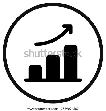 Editable bar chart, investment profit vector icon. Part of a big icon set family. Perfect for web and app interfaces, presentations, infographics, etc