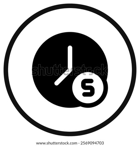 Editable countdown timer 5 seconds vector icon. Part of a big icon set family. Perfect for web and app interfaces, presentations, infographics, etc