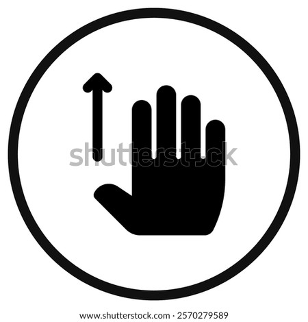 Editable four fingers swipe up vector icon. Part of a big icon set family. Perfect for web and app interfaces, presentations, infographics, etc