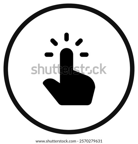 Editable one finger tap vector icon. Part of a big icon set family. Perfect for web and app interfaces, presentations, infographics, etc