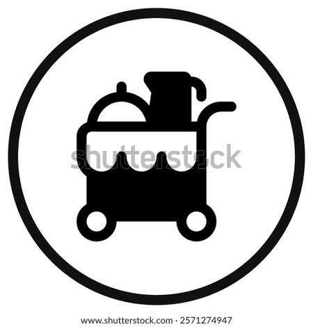 Editable food trolley, room service, food cart vector icon. Part of a big icon set family. Perfect for web and app interfaces, presentations, infographics, etc