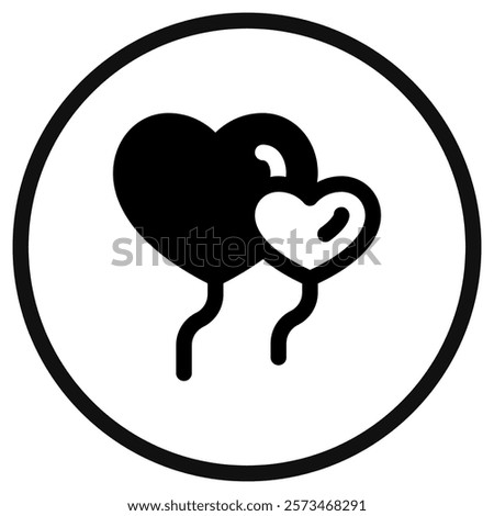 Editable hearts balloon vector icon. Wedding, valentine, love, celebration. Part of a big icon set family. Perfect for web and app interfaces, presentations, infographics, etc