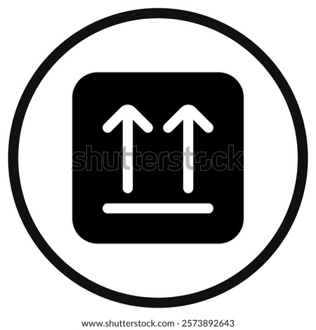 Editable this side up sign vector icon. Shipping, delivery, e-commerce, transport, logistics. Part of a big icon set family. Perfect for web and app interfaces, presentations, infographics, etc