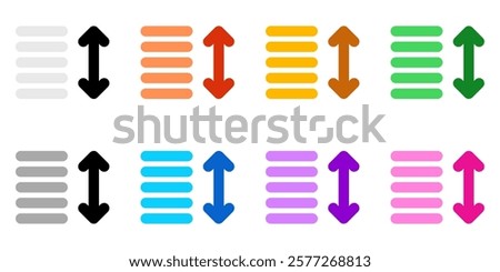 Editable sort data vector icon. Part of a big icon set family. Perfect for web and app interfaces, presentations, infographics, etc