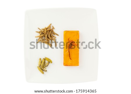 edible insects on a plate