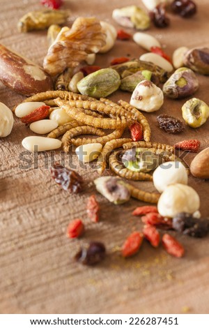 Edible insects and nuts