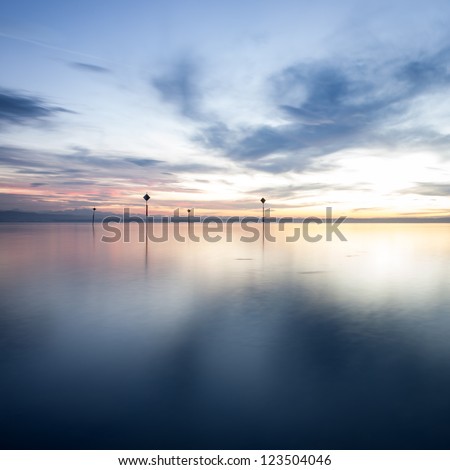sunset at lake constance