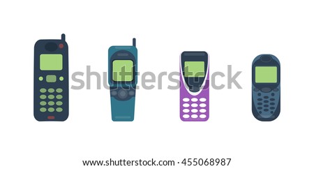 Mobile phone cellphone vector illustration.