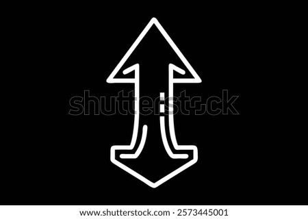 Up right arrow icon vector 