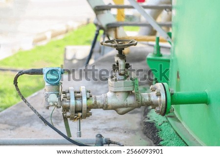 Similar – Image, Stock Photo Industrial area with level crossing