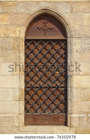 The Window of The Hanging Church El Muallaka in Old Cairo.