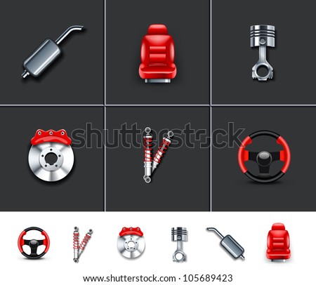 Car parts icons 2