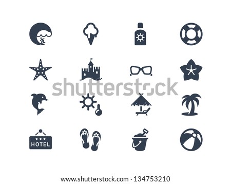 Summer and beach icons