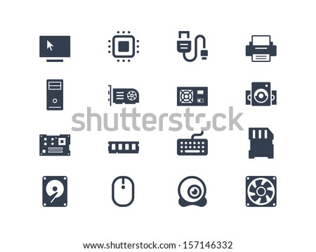 Computer hardware icons