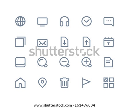 Web and internet icons. Line series