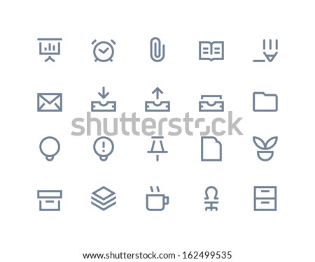 Office icons. LIne series