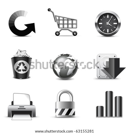 Web icons | B&W series