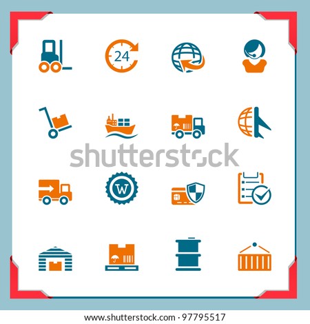 Logistic and cargo icons
