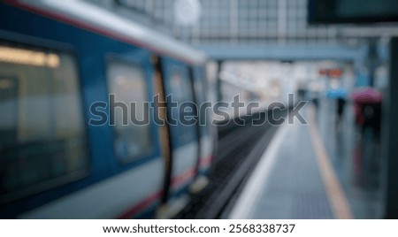 Image, Stock Photo Passenger perspective rainy weather in the right side mirror