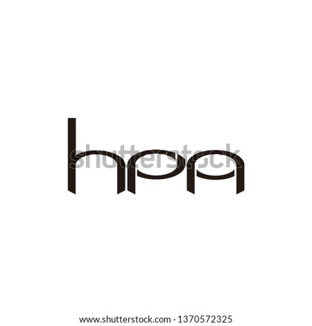 hpa letter logo vector initial