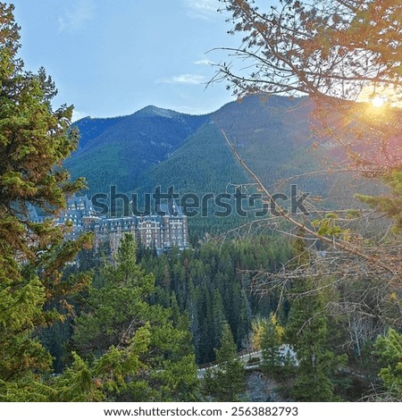 Similar – Image, Stock Photo Scenic sunset over waving sea