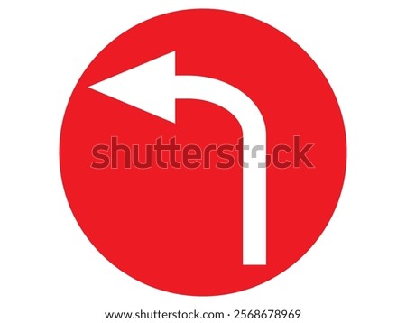 Colorful Abstract turn Arrows Set blue red yellow white icon. Right left turn styles of colors.EPS7