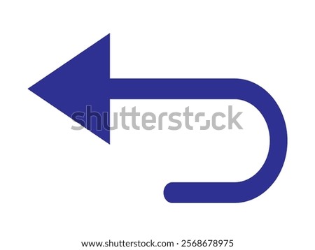 Colorful Abstract turn Arrows Set blue red yellow white icon. Right left turn styles of colors.EPS7