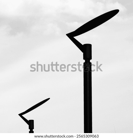 Similar – Image, Stock Photo Two street lamps | Neighbourhoods